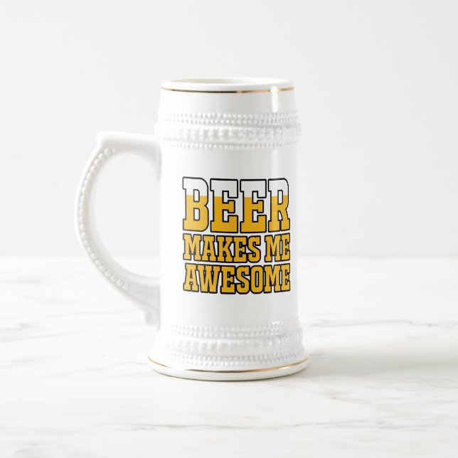 Bier macht mich großartig bierglas (Links)