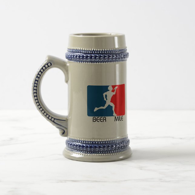 Bier-Meilen-Logo Stein Bierglas (Links)