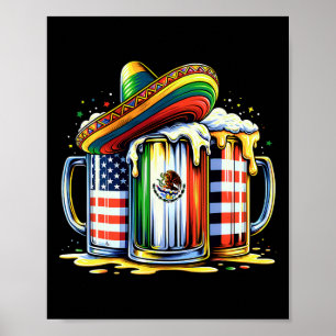 Bier mexikanische Flagge Cinco De Mayo Drink Party Poster