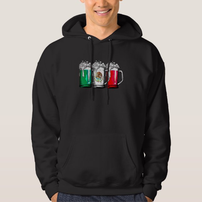Bier mexikanische Flagge Cinco De Mayo Women Mexik Hoodie (Vorderseite)