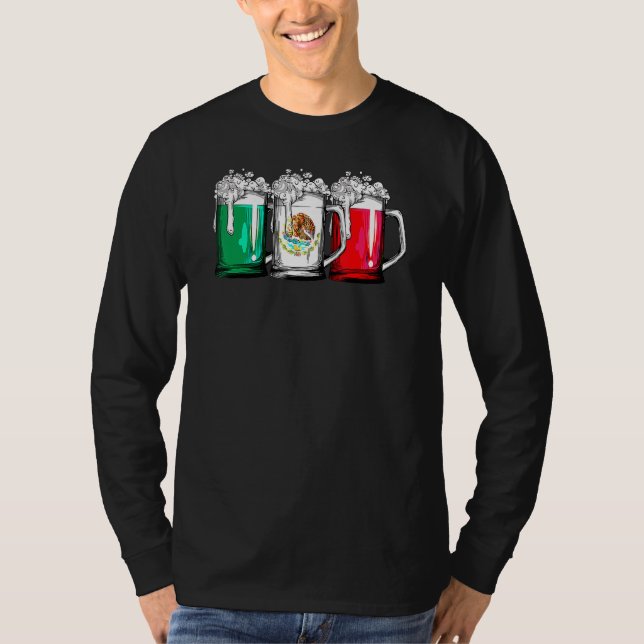 Bier mexikanische Flagge Cinco De Mayo Women Mexik T-Shirt (Vorderseite)