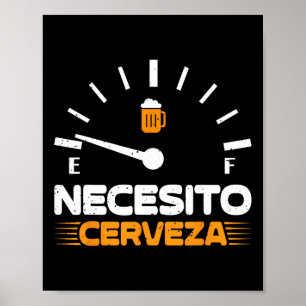 Bier Mexikos Party Men Necesito Cerveza Cinco De m Poster