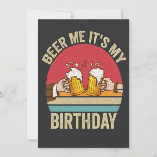 Bier mir es ist mein Geburtstag Funny Sunset Vinta Einladung