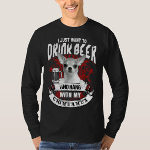 Bier mit 2 Chihuahua trinken T-Shirt