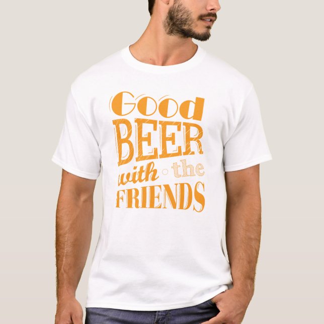 Bier mit bester Freundin T-Shirt (Vorderseite)