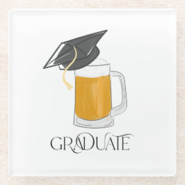 Bier mit Grad-Cap-Abschluss Glasuntersetzer