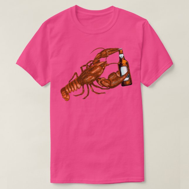 Bier mit Hummergetränk T T-Shirt (Design vorne)