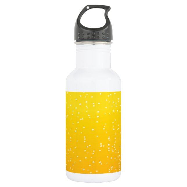 Bier mit kleinen Bubbles Background Art Edelstahlflasche (Vorderseite)