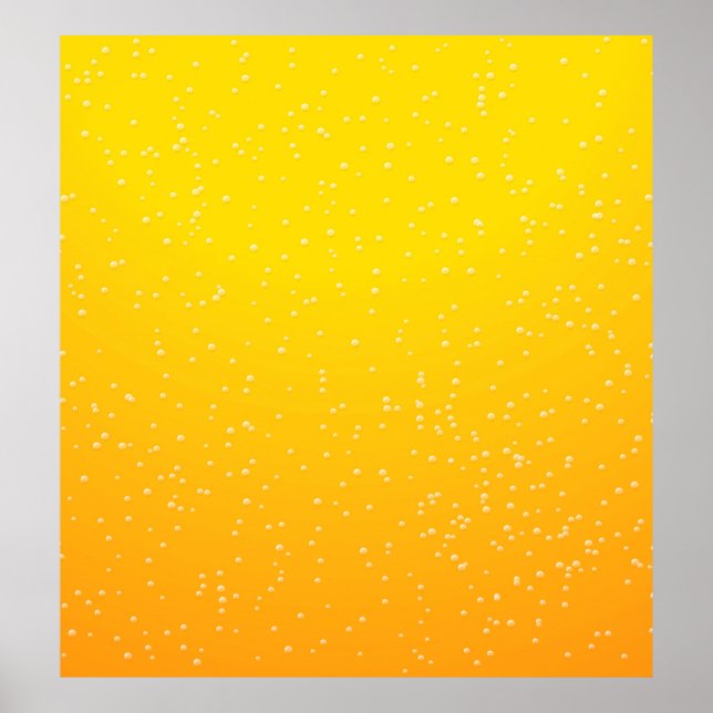 Bier mit kleinen Bubbles Background Art Poster (Vorne)