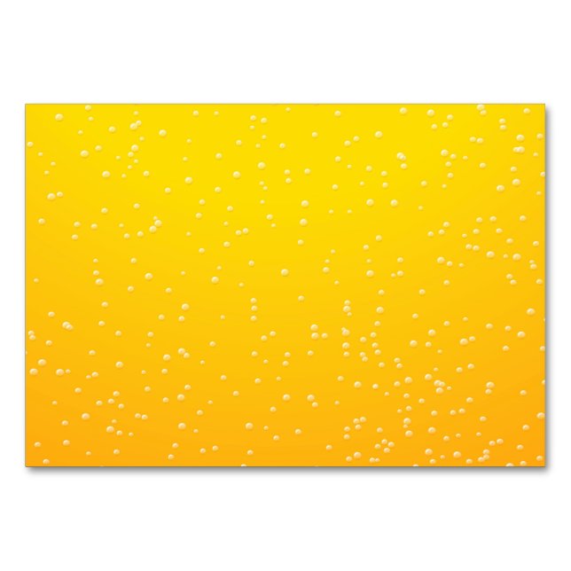 Bier mit kleinen Bubbles Background Art Tischnummer (Rückseite)