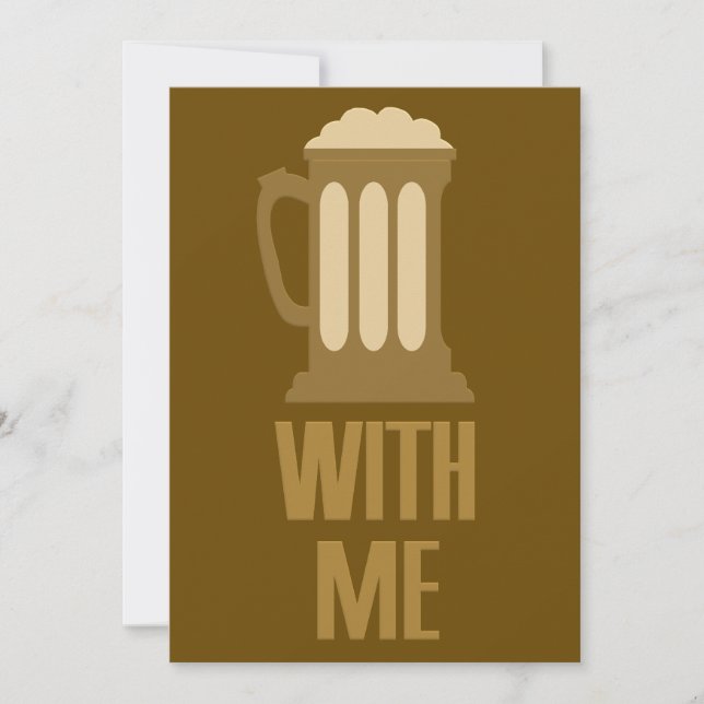 Bier mit mir individuelle Einladung (Vorderseite)