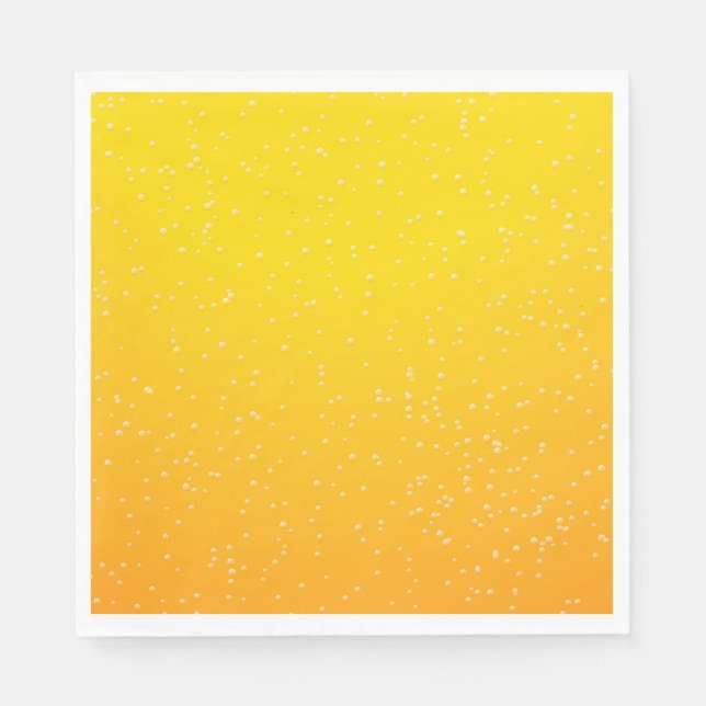 Bier mit Tiny Bubbles Serviette (Vorderseite)