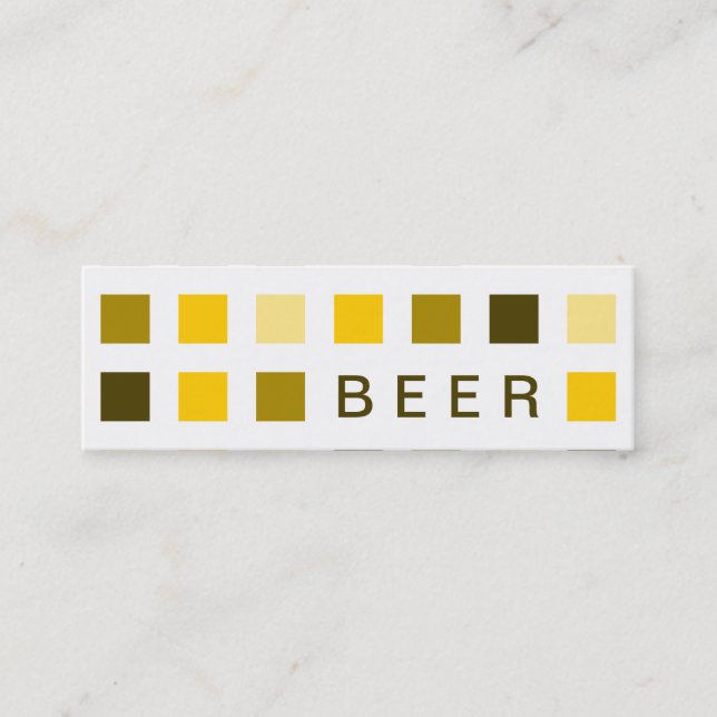 BIER (Modquadrate) Mini Visitenkarte (Vorderseite)