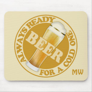 Bier-Monogramm-Mousepad Mousepad