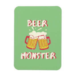 Bier Monster Magnet mit grünem Hintergrund