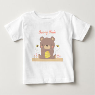 Bier Niedliches Waldland kleiner Bär für Babys Baby T-shirt