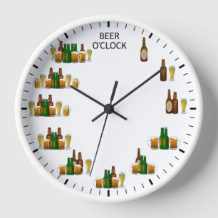 Bier O'clock Funny Beer Lovers Uhr