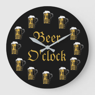 Bier O'clock Wall Clock Große Wanduhr