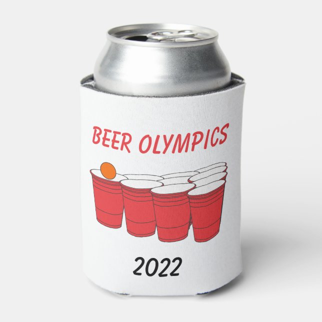 Bier Olympia Red Solo Cup Pong kann kühler Dosenkühler (Kanne Vorderseite)