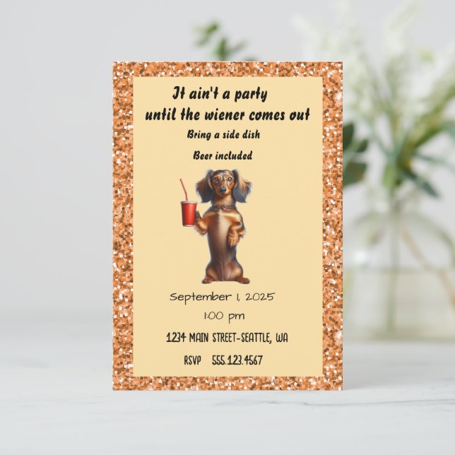 Bier-Party Einladung (Stehend Vorderseite)