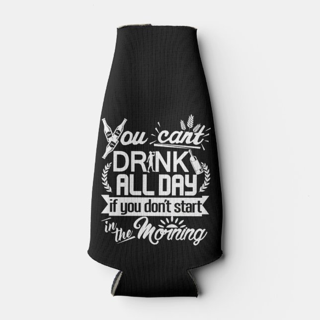 Bier-Party Trinken Spaß Typografie Personalisiert Flaschenkühler (Vorderseite)