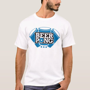 Bier Pong 3 Schalen - Blau T-Shirt