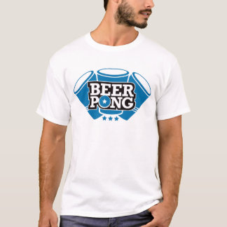 Bier Pong 3 Schalen - Blau T-Shirt