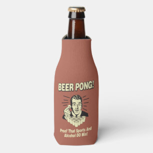 Bier Pong: Beweis-Alkohol u. Sport-Mischung Flaschenkühler