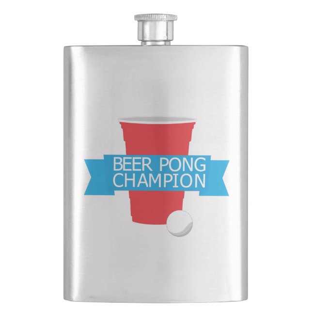 Bier Pong Champion Flachmann (Vorderseite)
