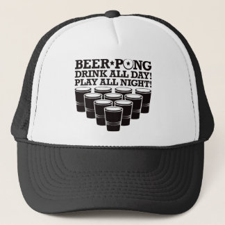 Bier Pong Getränk-den ganzen Tag Spiel-die ganze Truckerkappe