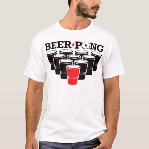 Bier Pong grundlegend - Rot T-Shirt