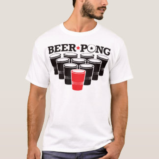 Bier Pong grundlegend - Rot T-Shirt