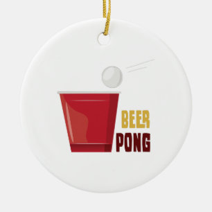 Bier Pong Keramikornament