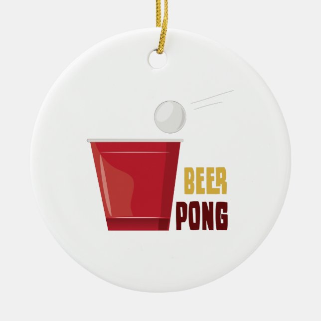 Bier Pong Keramikornament (Vorne)