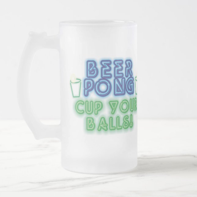 Bier Pong Mattglas Bierglas (Links)