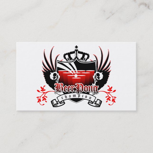 Bier pong Meister-Lochkarte Treuekarte (Vorderseite)