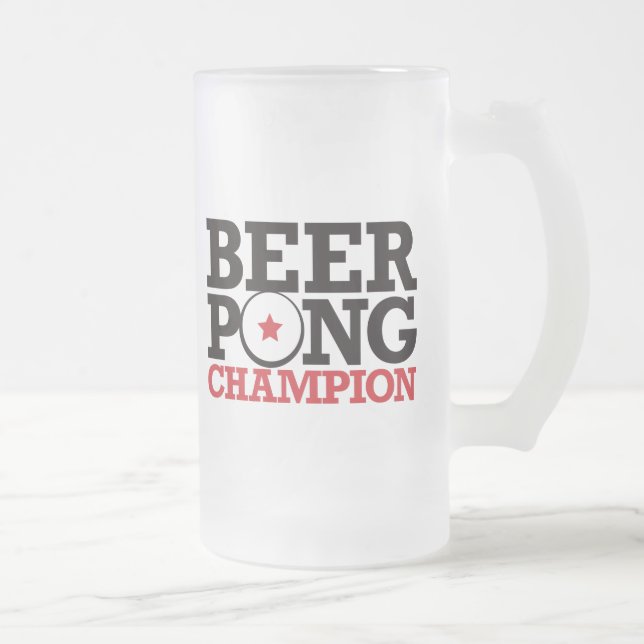 Bier Pong - Meister Mattglas Bierglas (Rechts)