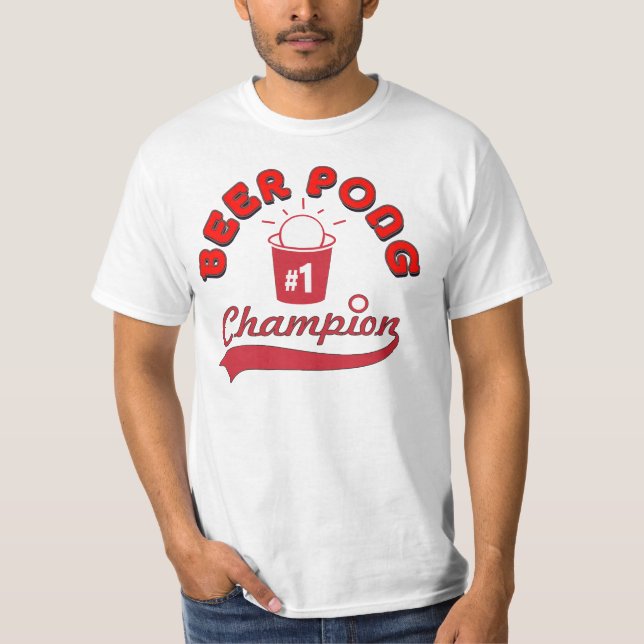 Bier Pong Meister-Preis-Shirt T-Shirt (Vorderseite)