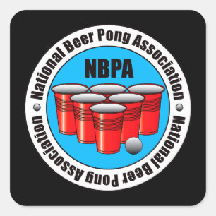 Bier Pong Quadratischer Aufkleber