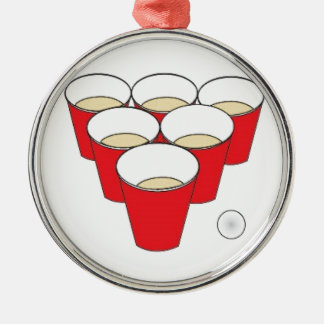 Bier Pong Schalen Silbernes Ornament
