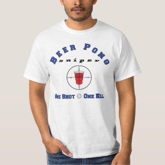 Bier Pong Scharfschütze-Shirt im Blau T-Shirt