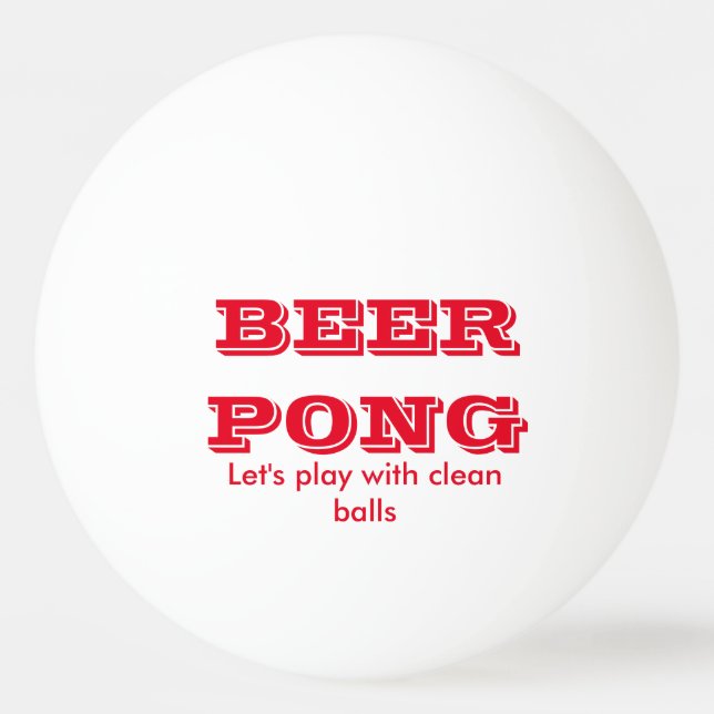 Bier Pong Spiel mit sauberen Bällen Tischtennisball (Vorderseite)