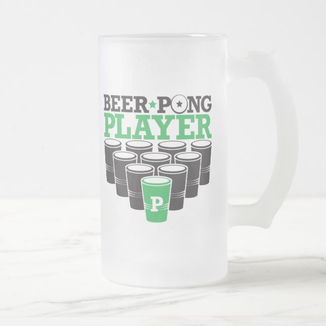 Bier Pong Spieler Mattglas Bierglas (Rechts)