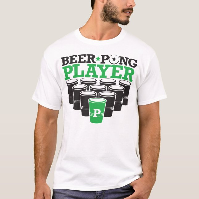 Bier Pong Spieler T-Shirt (Vorderseite)