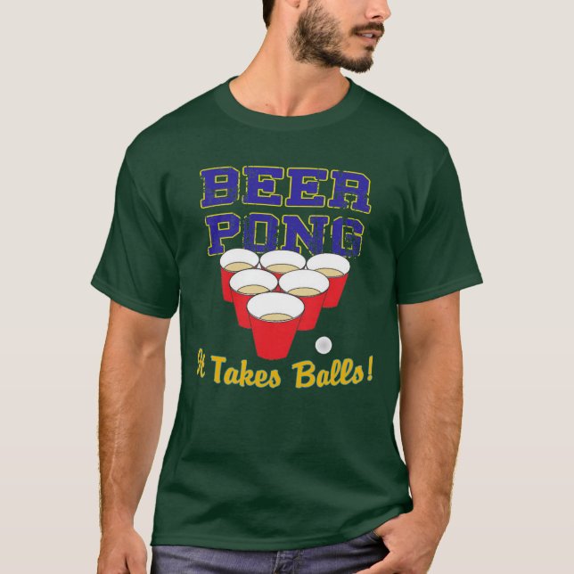 Bier Pong T-Shirt (Vorderseite)