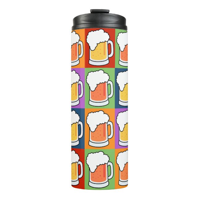 BIER Pop Art tumbler Thermosbecher (Vorderseite)