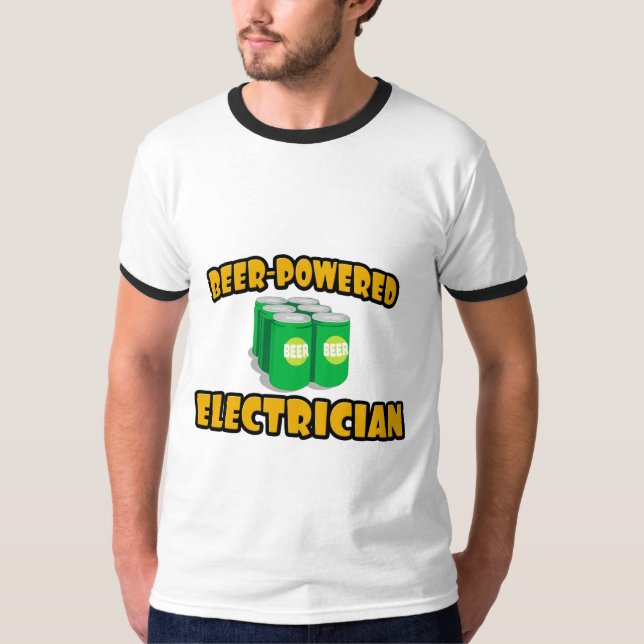 Bier-Powered Electrician T-Shirt (Vorderseite)