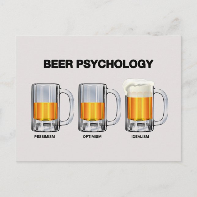 Bier-Psychologie Postkarte (Vorderseite)