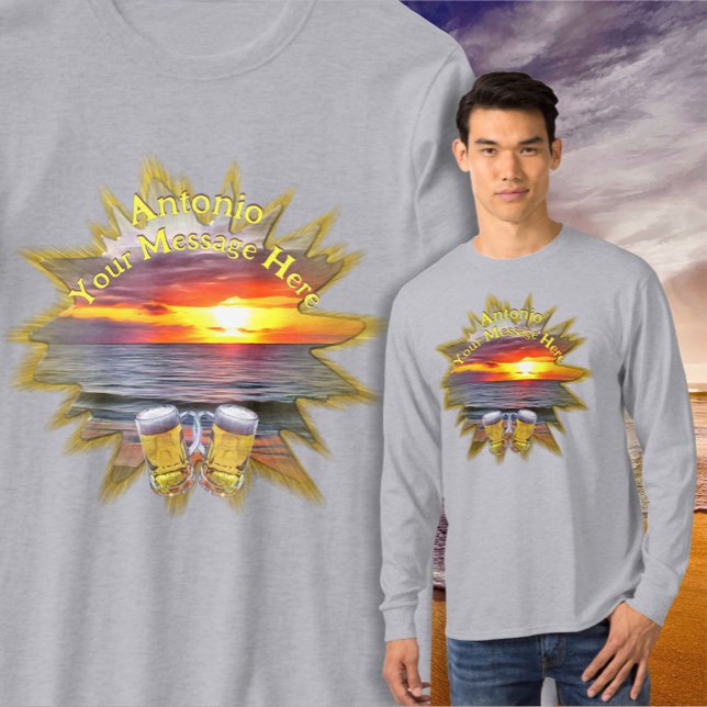 Bier & Puerto Sunset Beach 1739 T-Shirt (Von Creator hochgeladen)