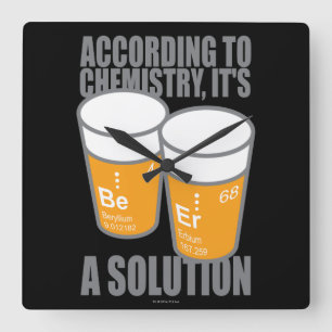 BIER QUADRATISCHE WANDUHR